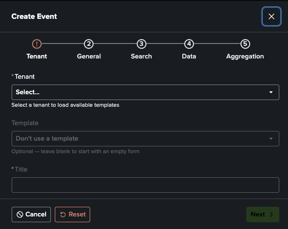 Create Event Modal