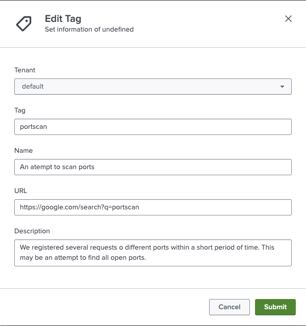 Create Tag Modal