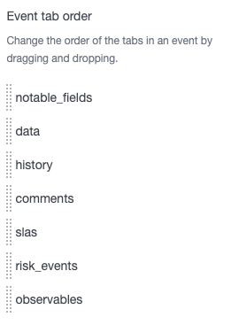 Tab Order Configuration