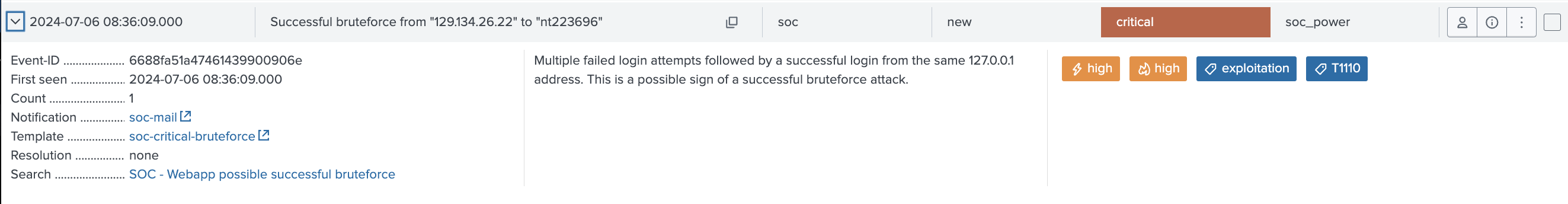 Event Details Top Section