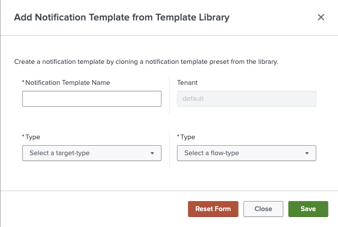 Template Library Modal