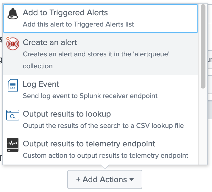 Select AME Alert Action