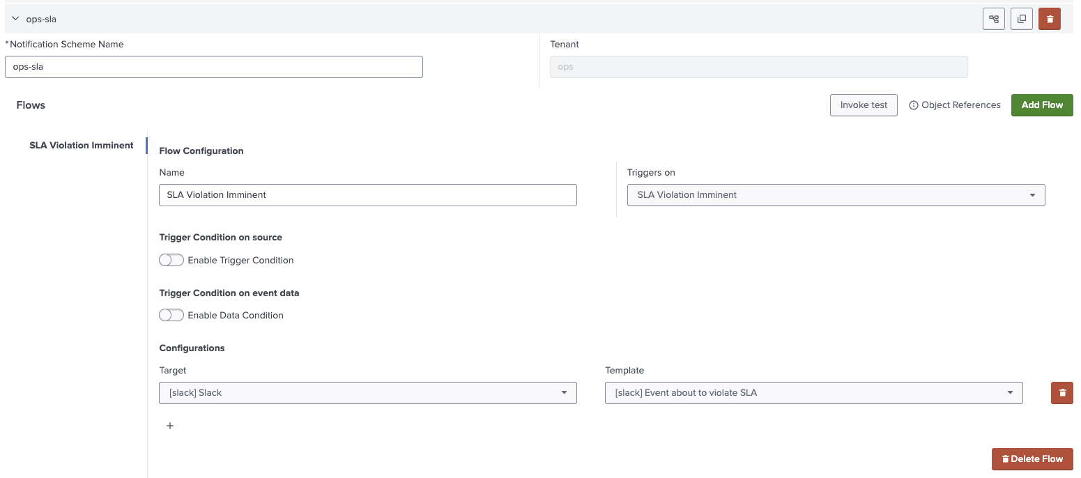Response Time Notification Scheme