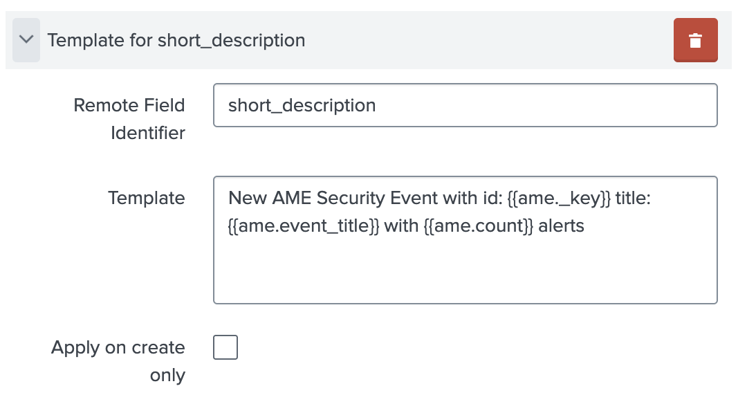 Configuring short_description via template