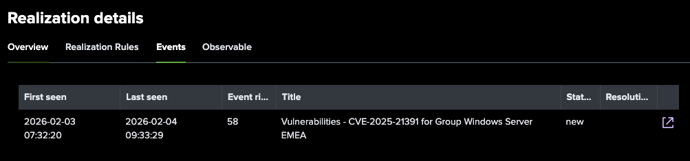 Realization Detail — Events